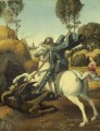 San Jorge y el Dragón Maestro del Renacimiento Rafael